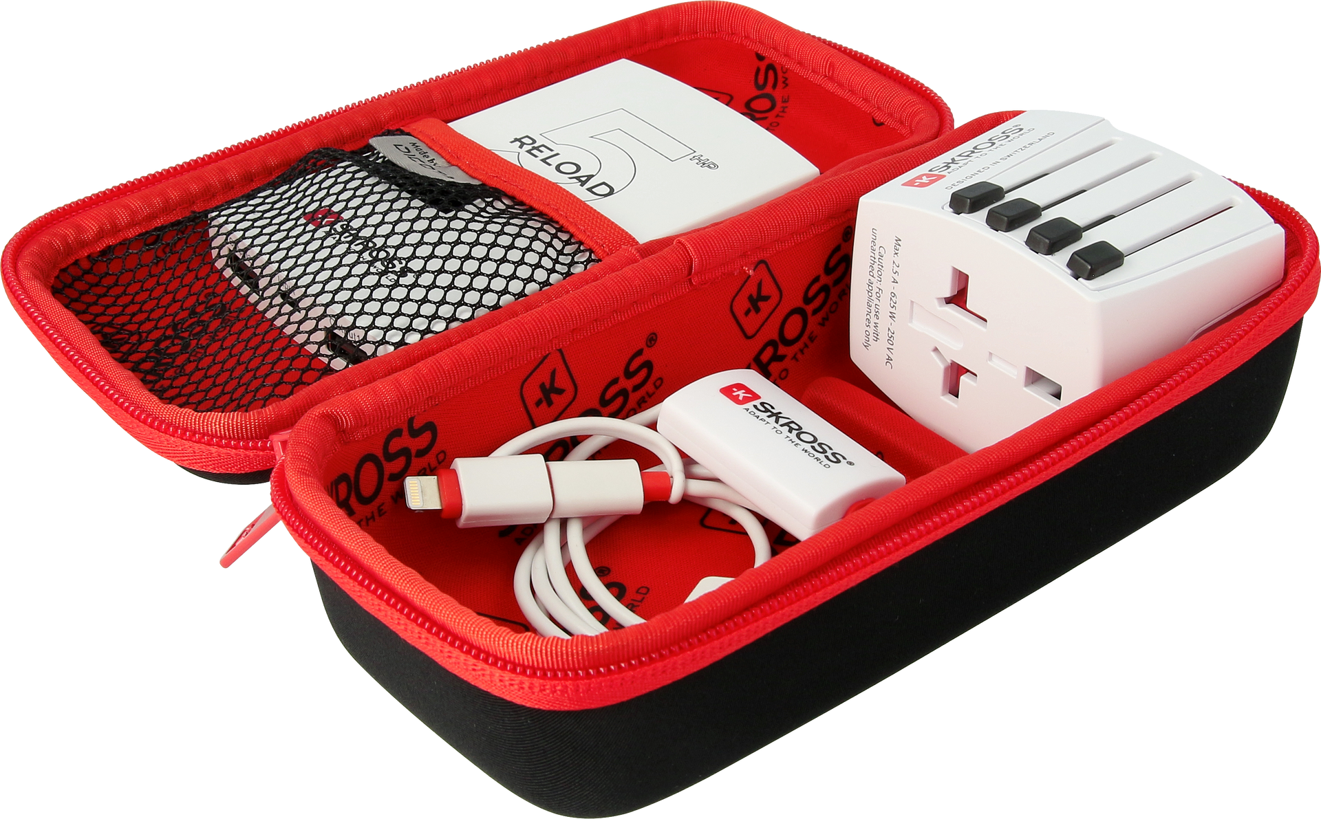 Skross Travel Case with adapter, cable and power bank
