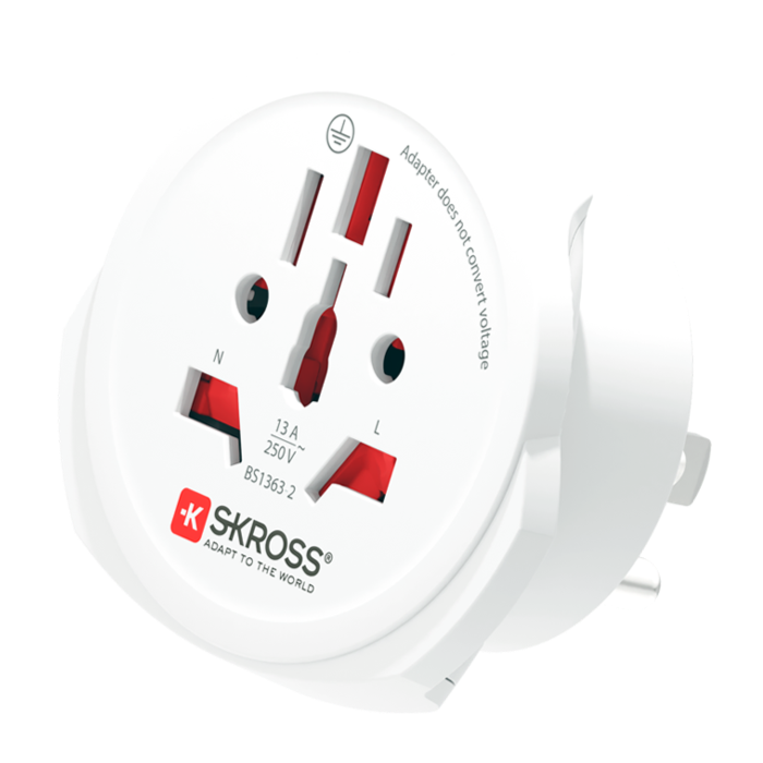 Skross 3-Pole World to USA Travel Adapter