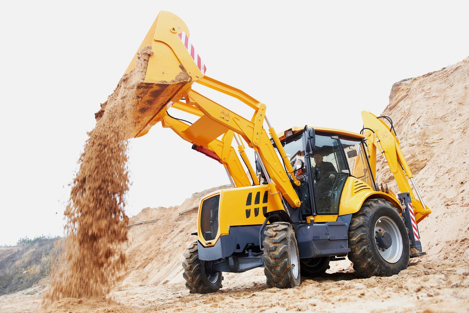 Backhoe in Construction Site