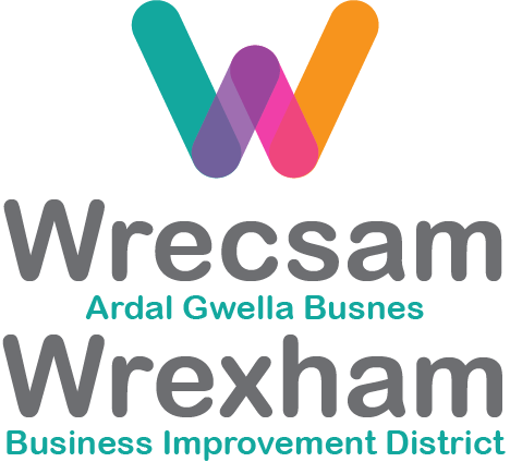 The logo for the wrexham business improvement district