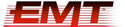 The word emt is written in red letters on a white background.