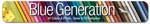 A blurry picture of a blue generator logo