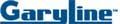 A blue garyline logo on a white background