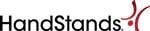 A close up of a hand stands logo on a white background.