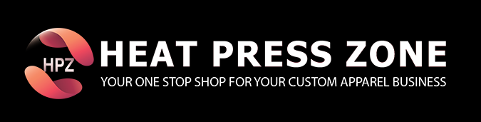 Heat Press Zone logo. Features a stylized orb with “HPZ” initials, followed by text: 