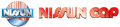A red , white and blue logo for a company.
