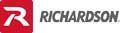 A red and white logo for richardson on a white background.