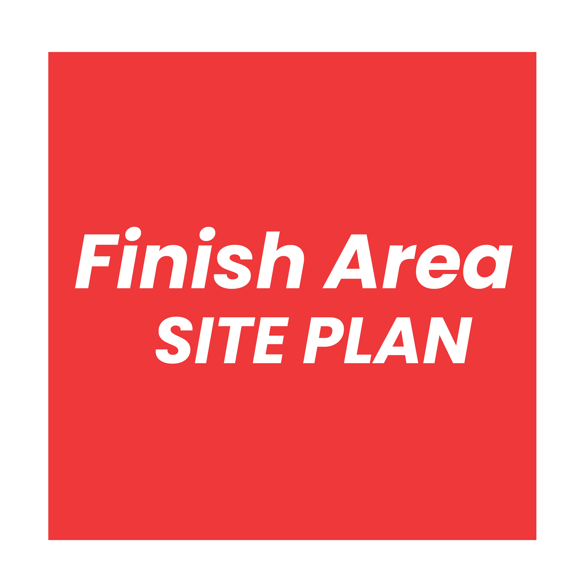 Red square with white text: