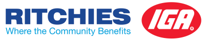Ritchies IGA logo: blue text