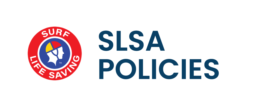 SLSA Policies logo with red, blue, and yellow circle and text: