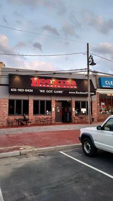 A brick-faced bar, 