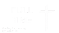 Faint white “FULL TIME” text with a cross and small date/time details on a light background