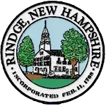 The seal of new hampshire shows a church and trees.