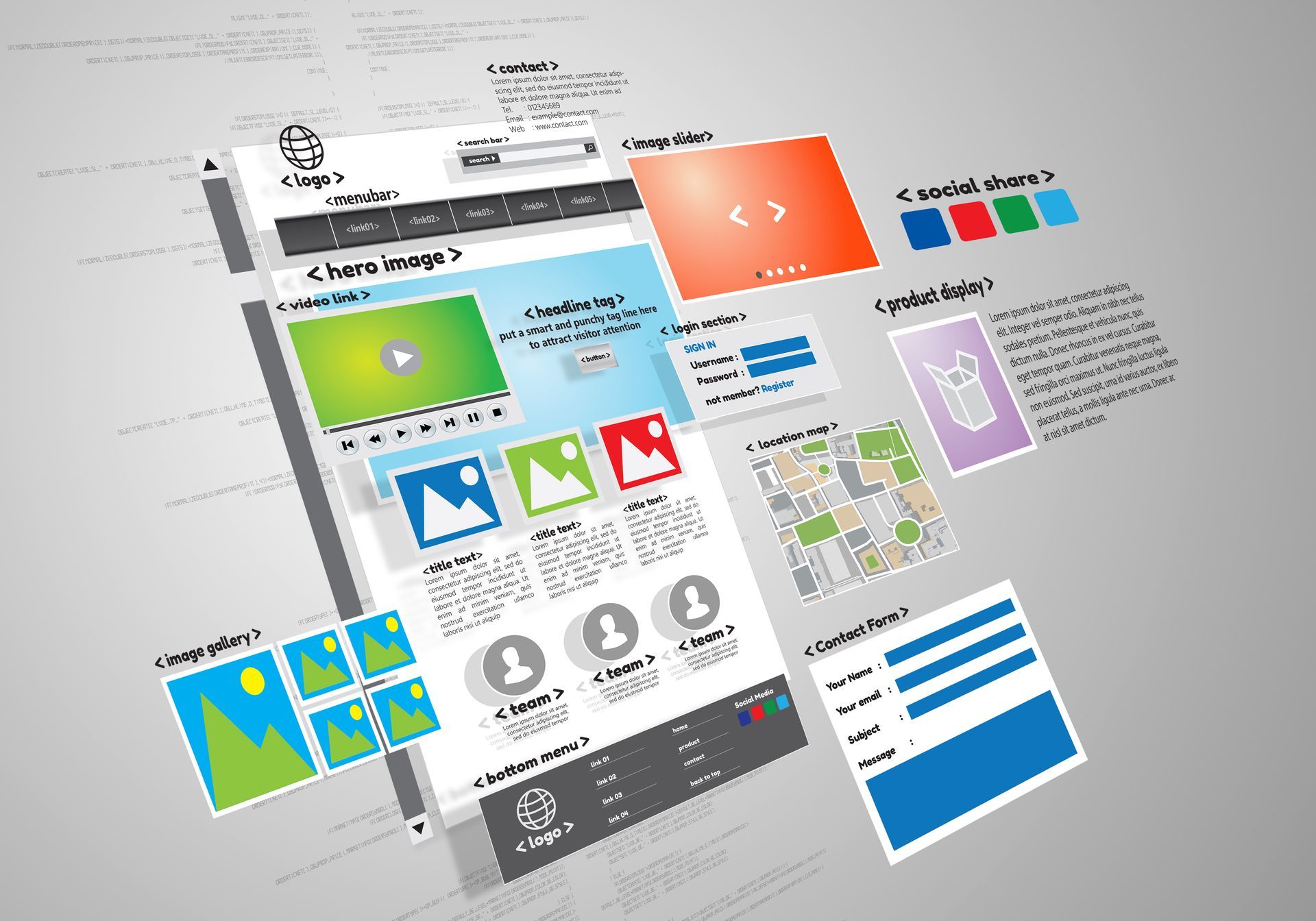 Moving pieces of website design for company in West Palm Beach FL