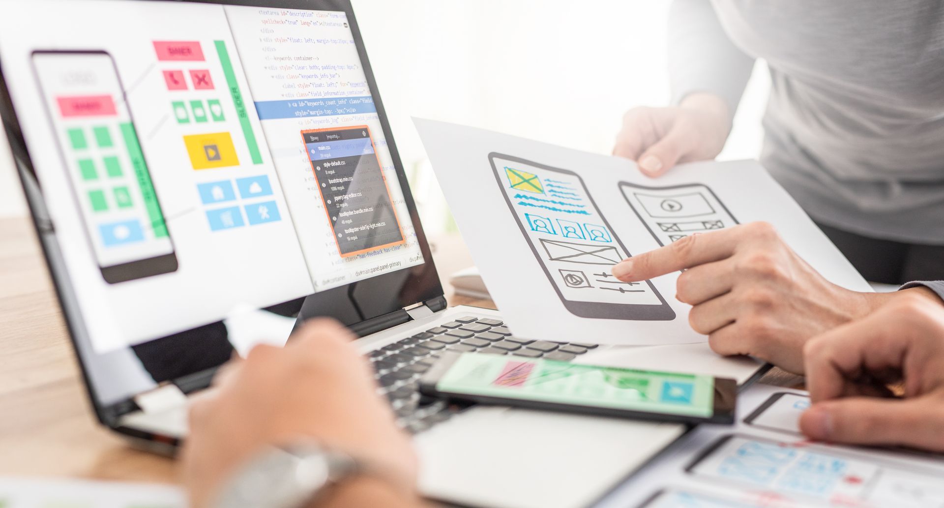 Mobile app design services hard at work