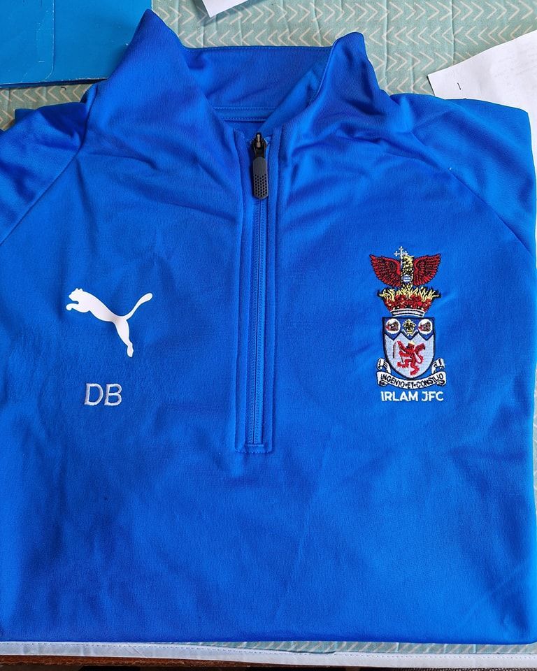 Blue Puma training top with 