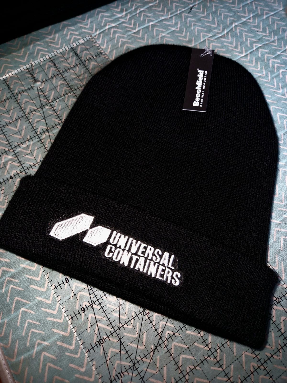 Black beanie with 