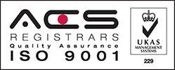 The logo for acs registrars quality assurance iso 9001