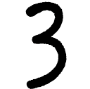 Black number three.