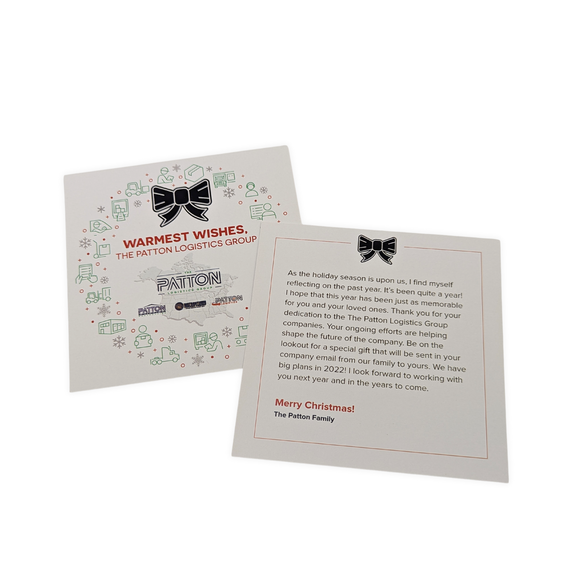 A card that says warmest wishes on it by press enterprise commercial printing
