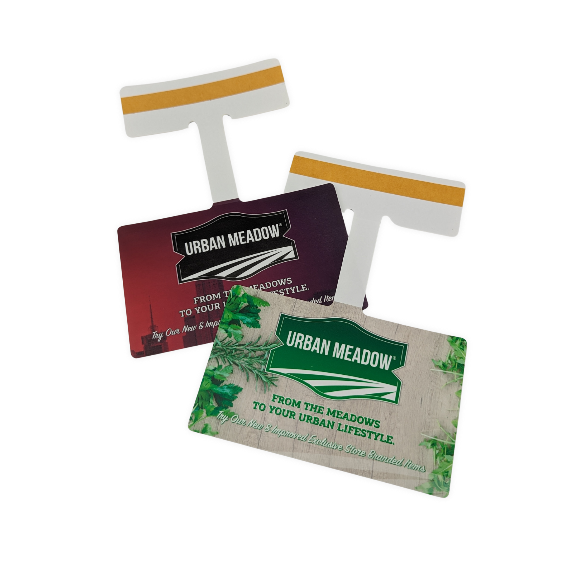 Three business cards are stacked on top of each other on a white background by Press Enterprise Commercial Printing