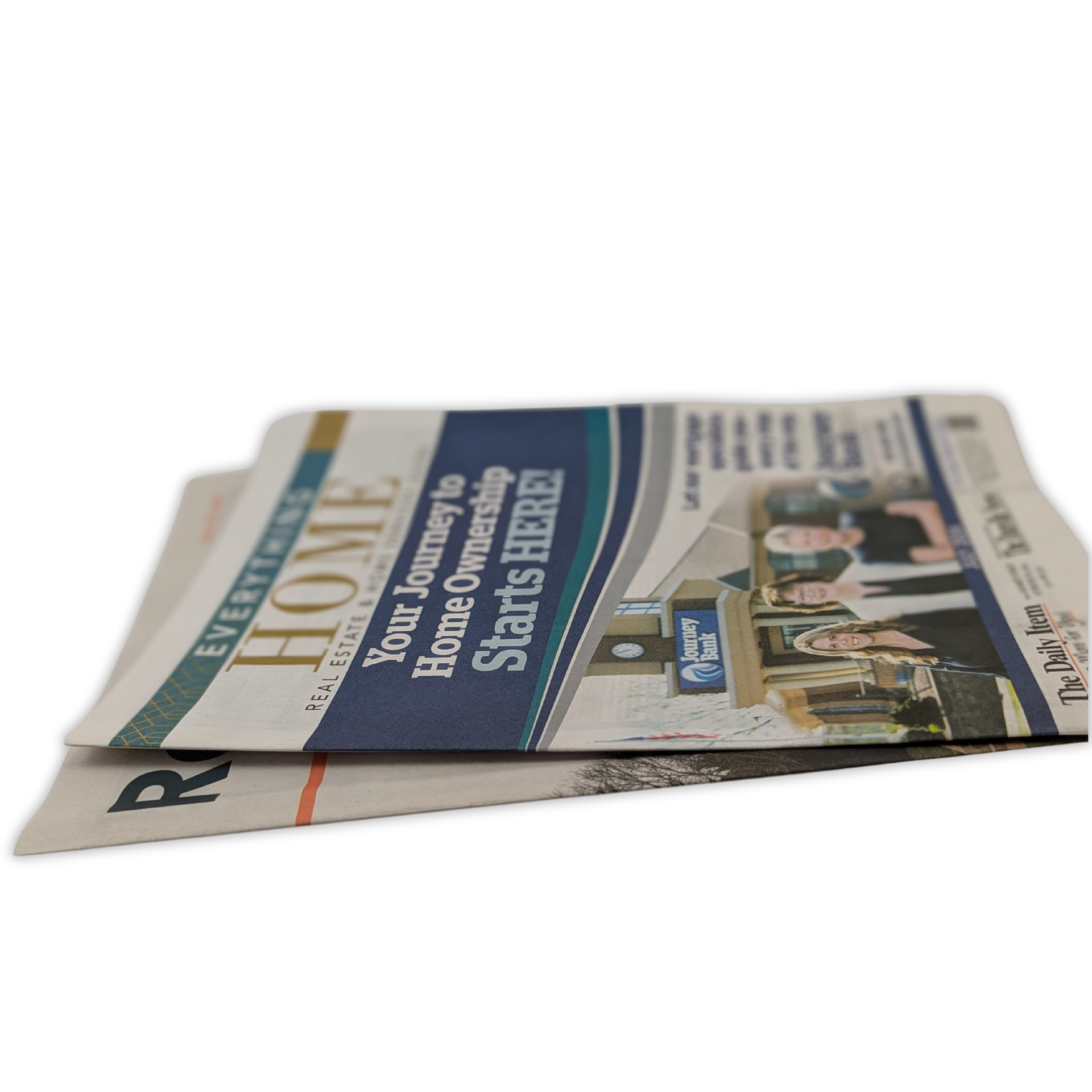 A newspaper that says 