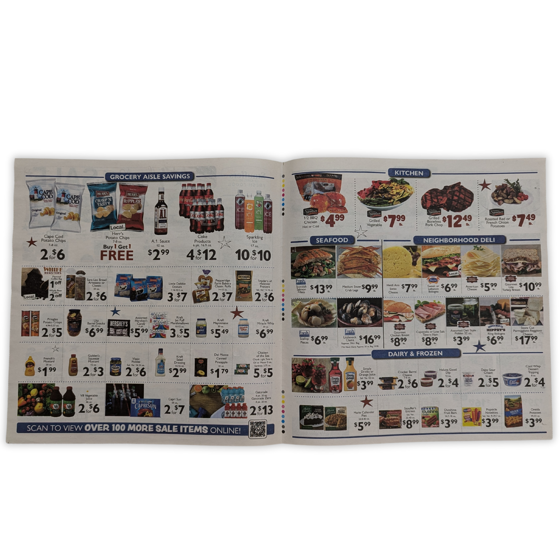 A newspaper with a lot of food and drinks on it by Press Enterprise Commercial Printing