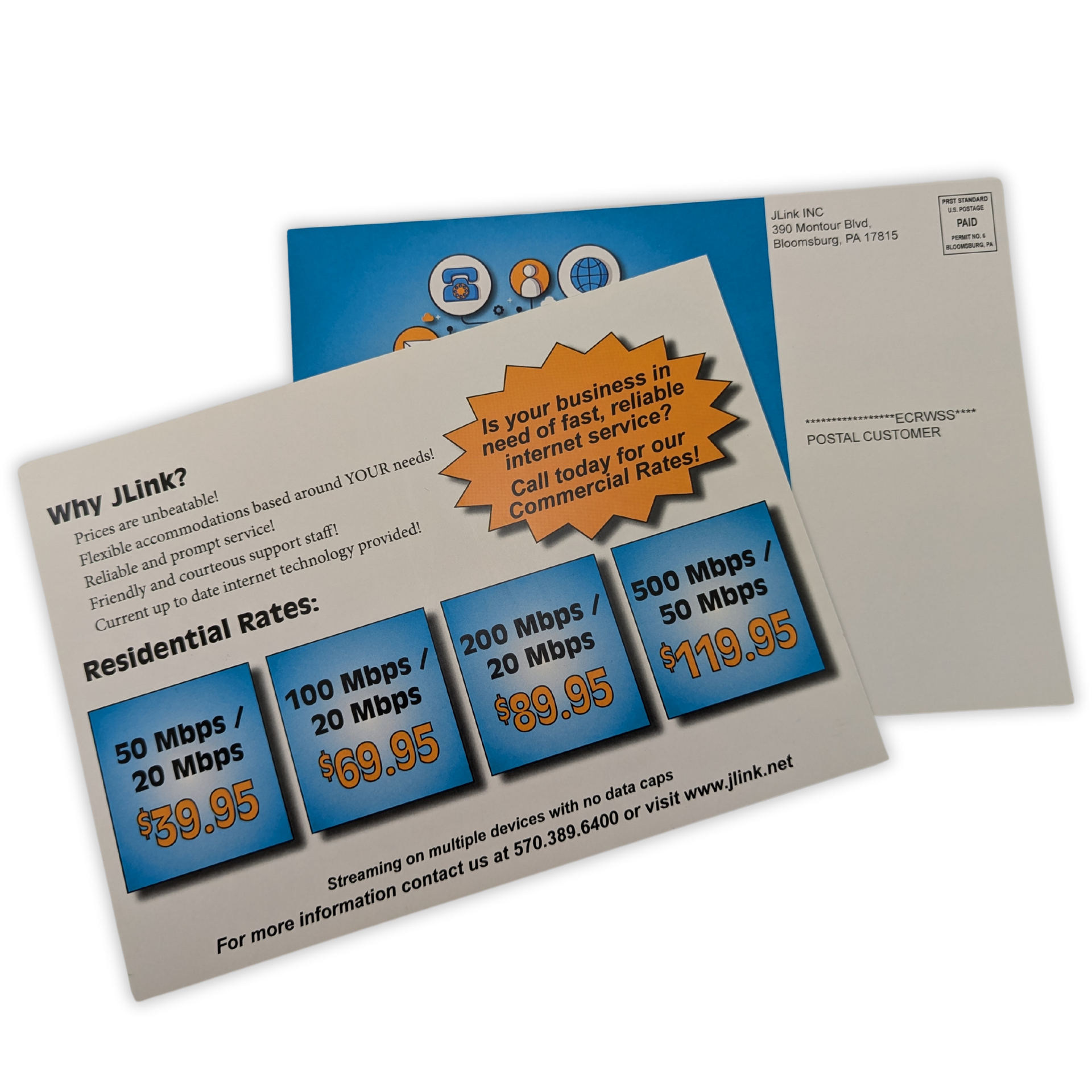 A postcard by Press Enterprise Commercial Printing