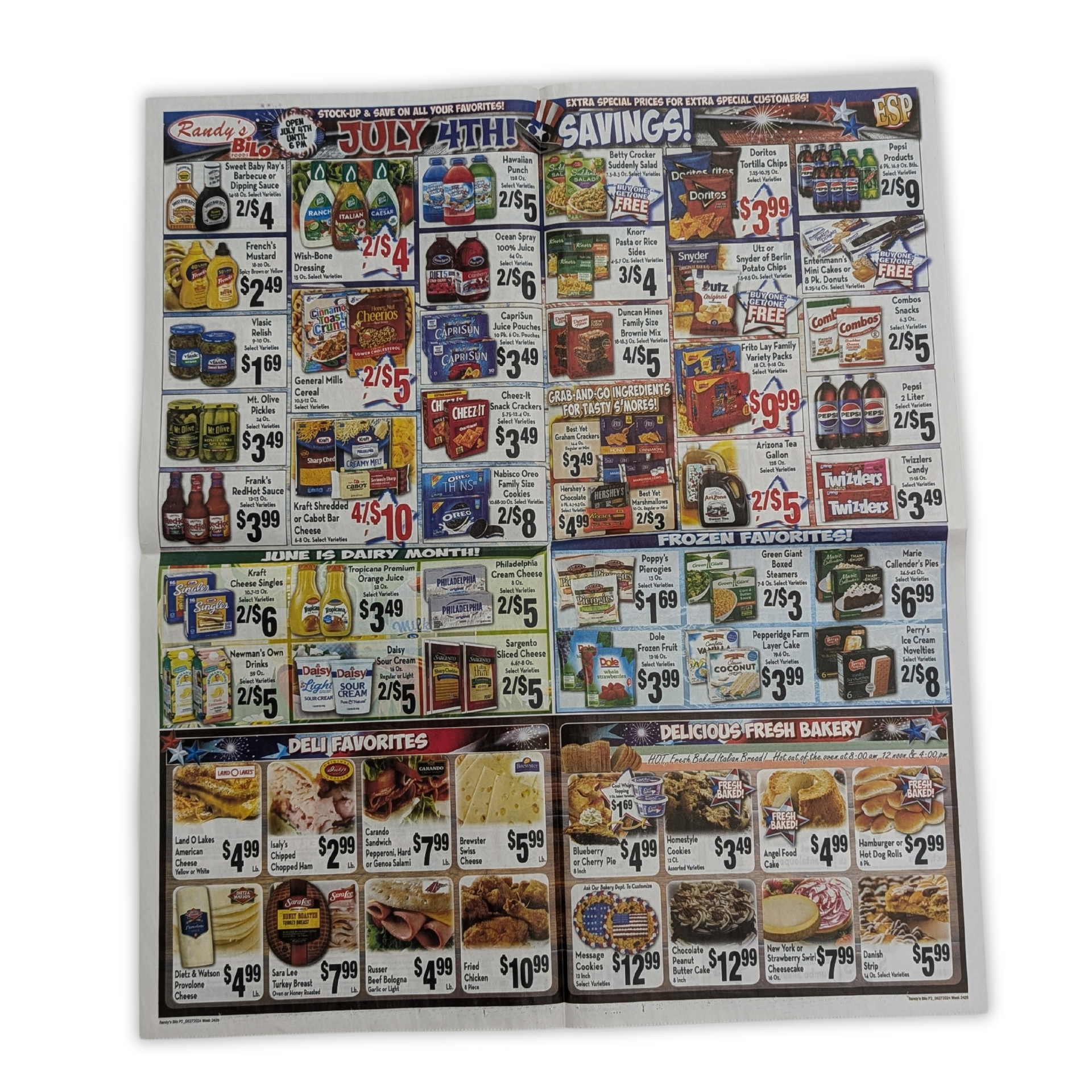 A flyer for a grocery store that says savings by press enterprise commercial printing