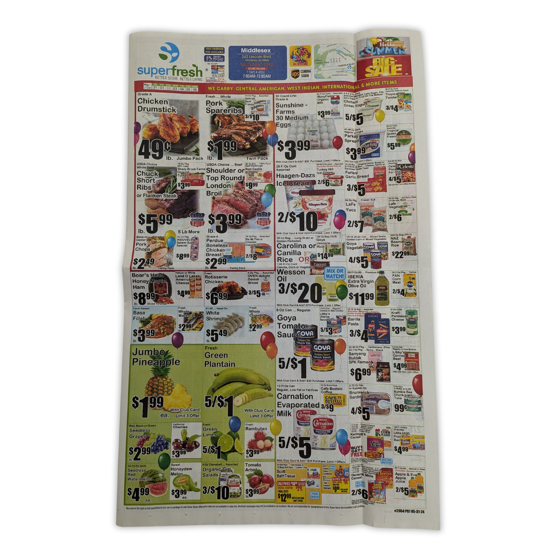 A newspaper ad for a grocery store called e-bay fresh by press enterprise commercial printing
