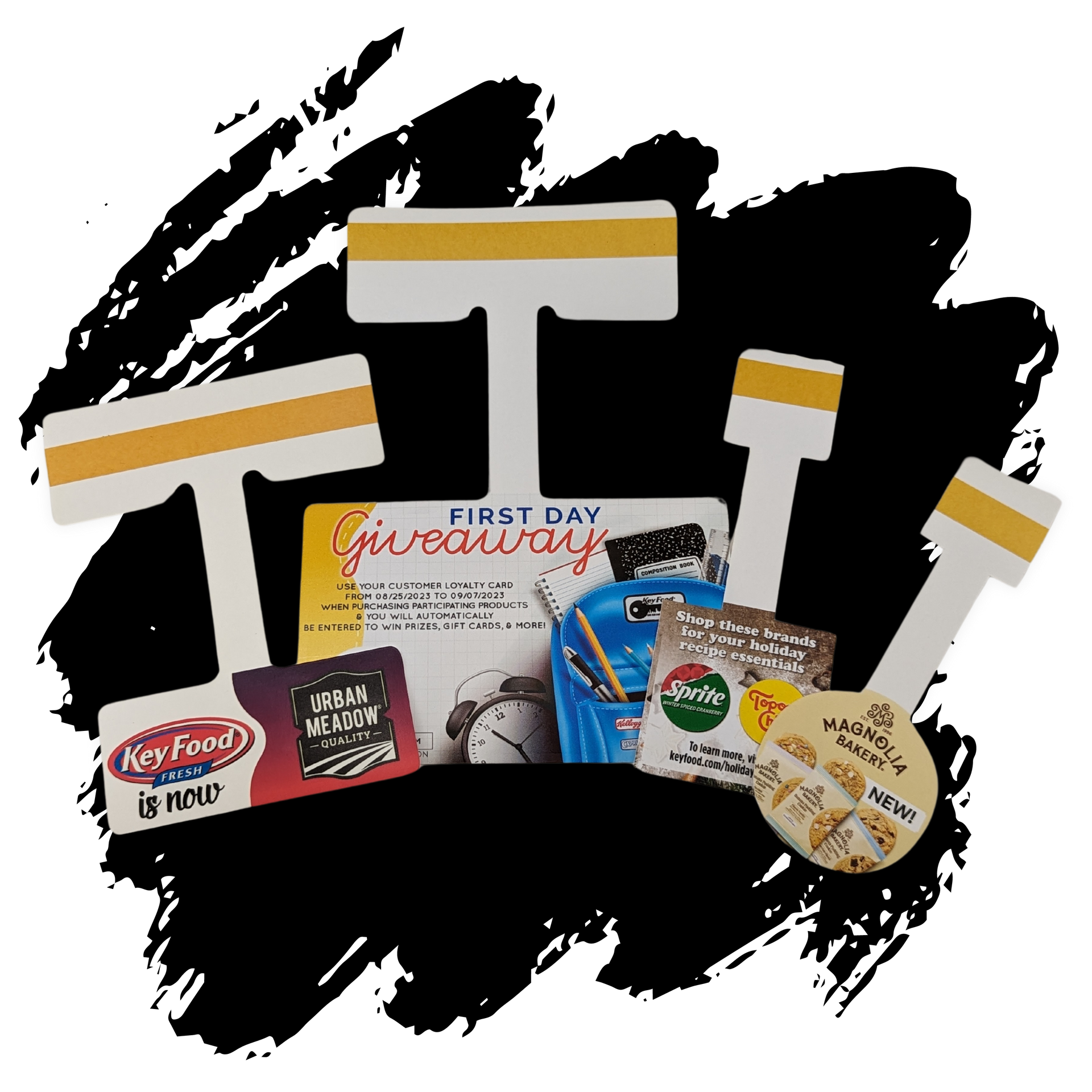 A picture of a first day of school giveaway.