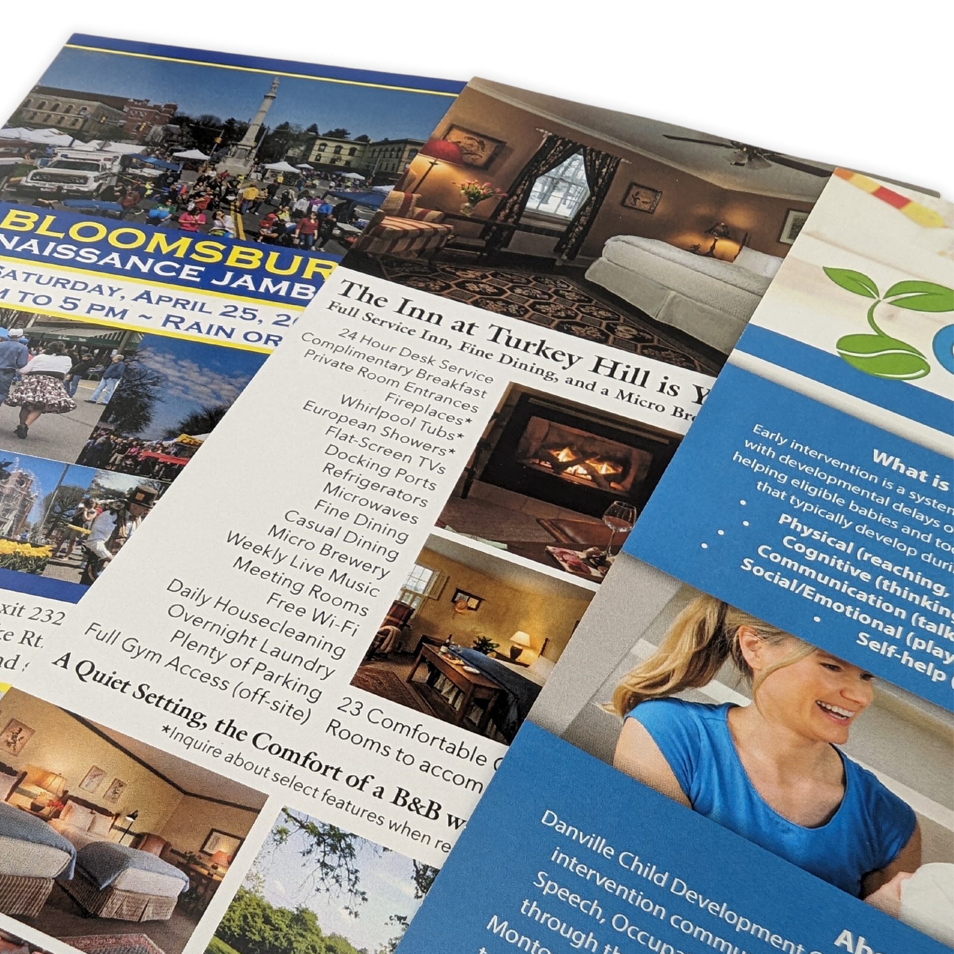 An advertisement for the inn at turkey hill by Press Enterprise Commercial Printing