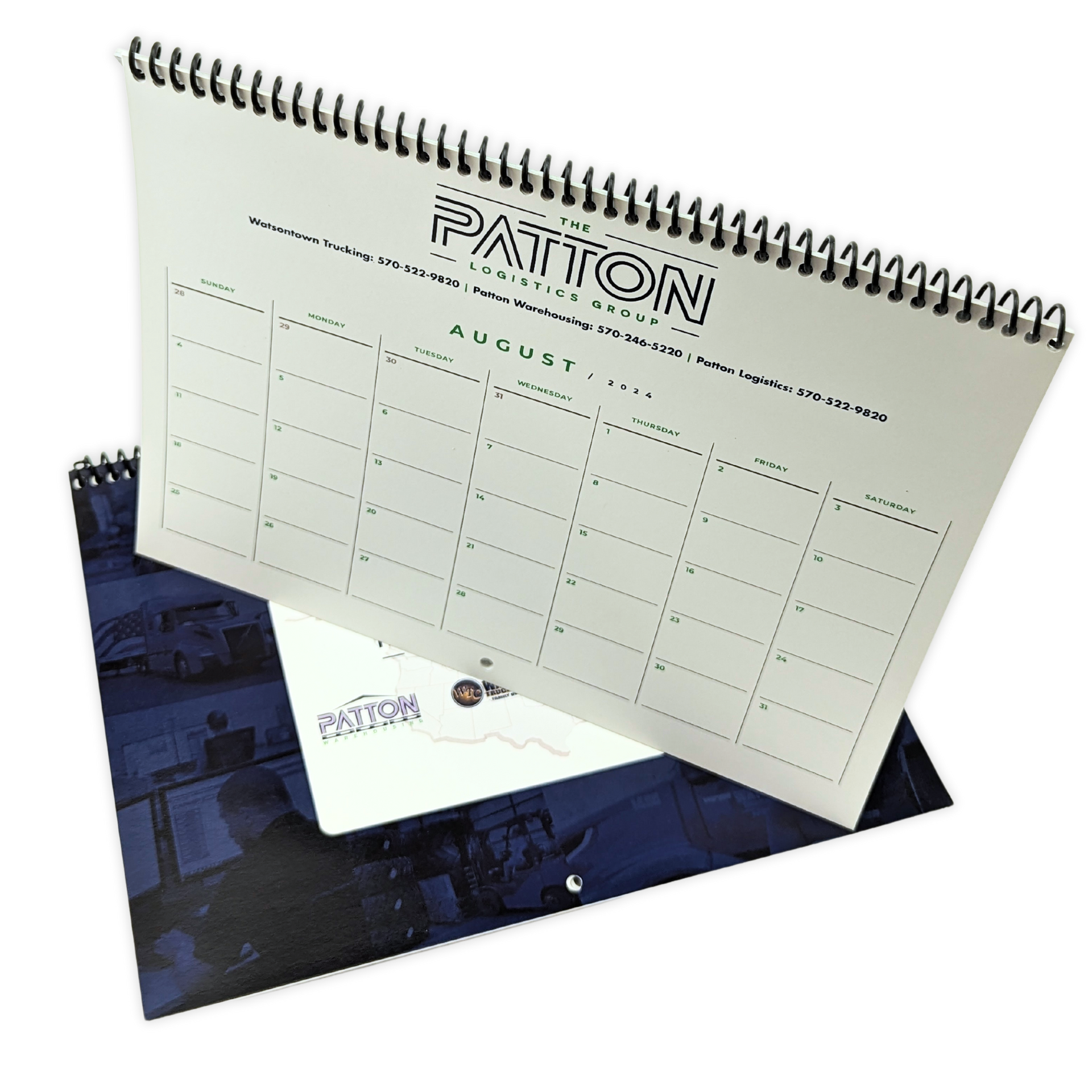 A calendar with the name patton on it by Press Enterprise Commercial Printing