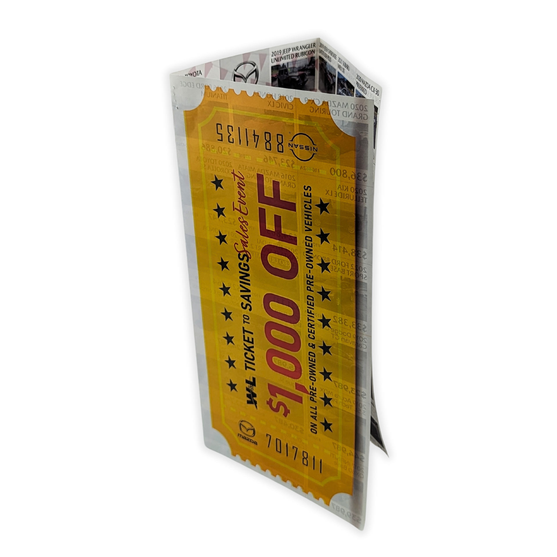 A trifolf on it by Press Enterprise Commercial Printing