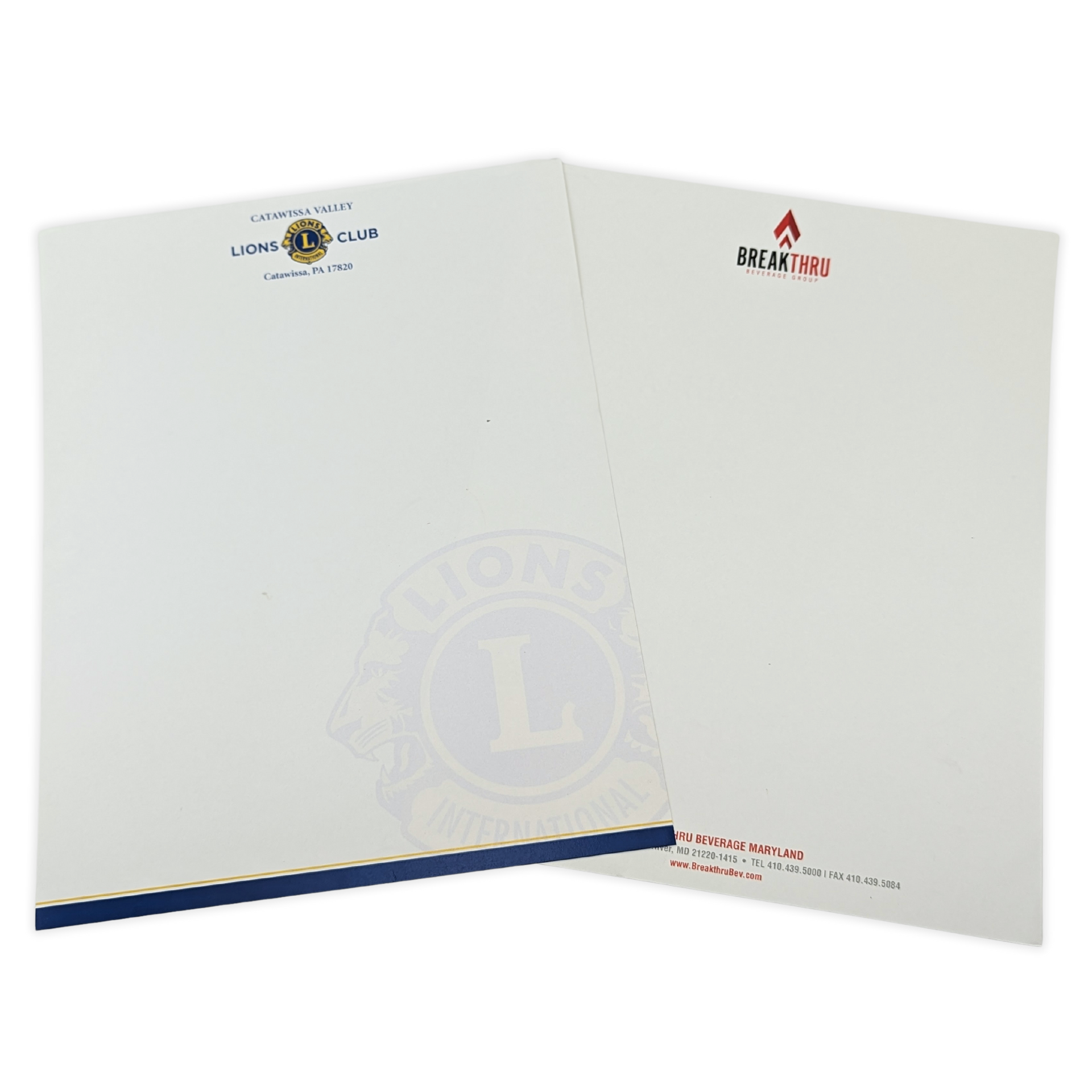 A piece of paper with the letter l on it by press enterprise commercial printing