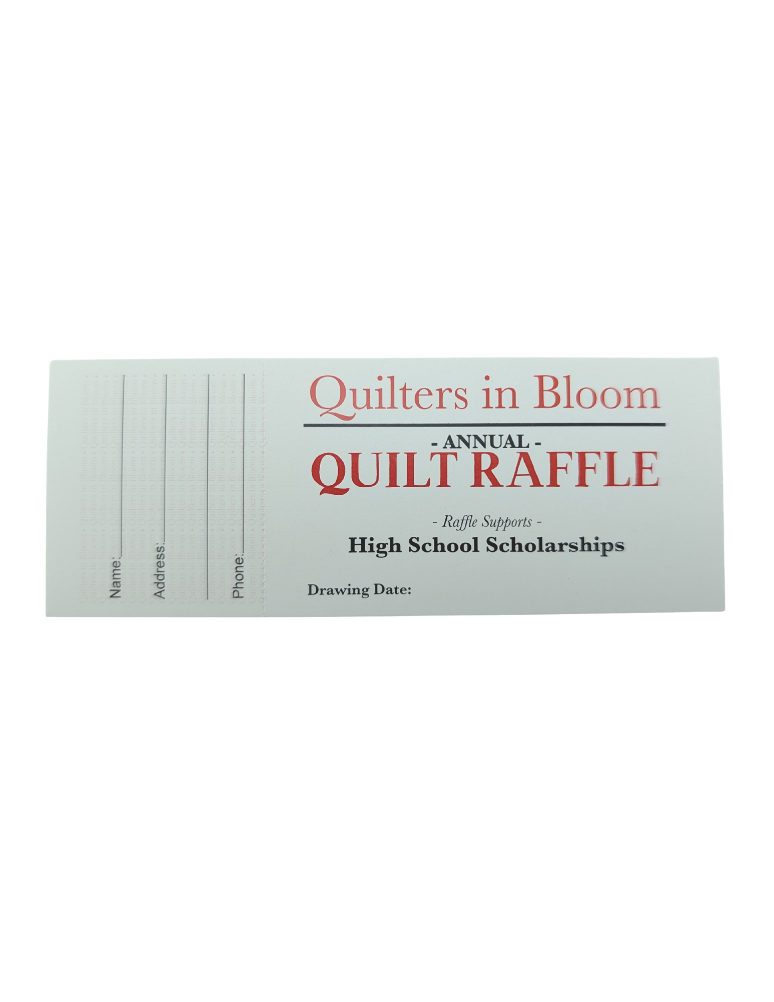 Raffle ticket for 