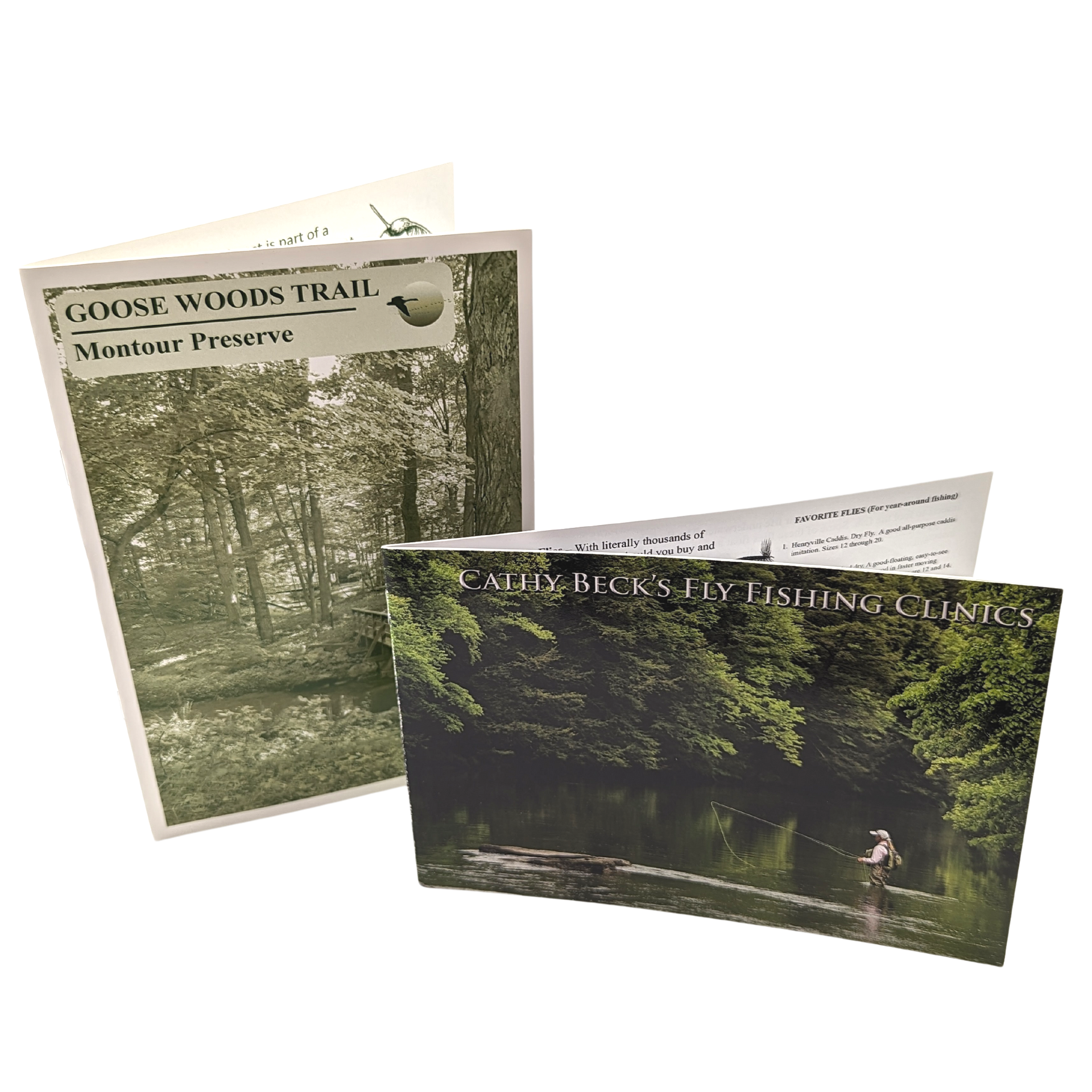 Two brochures are sitting next to each other on a white surface by Press Enterprise Commercial Printing