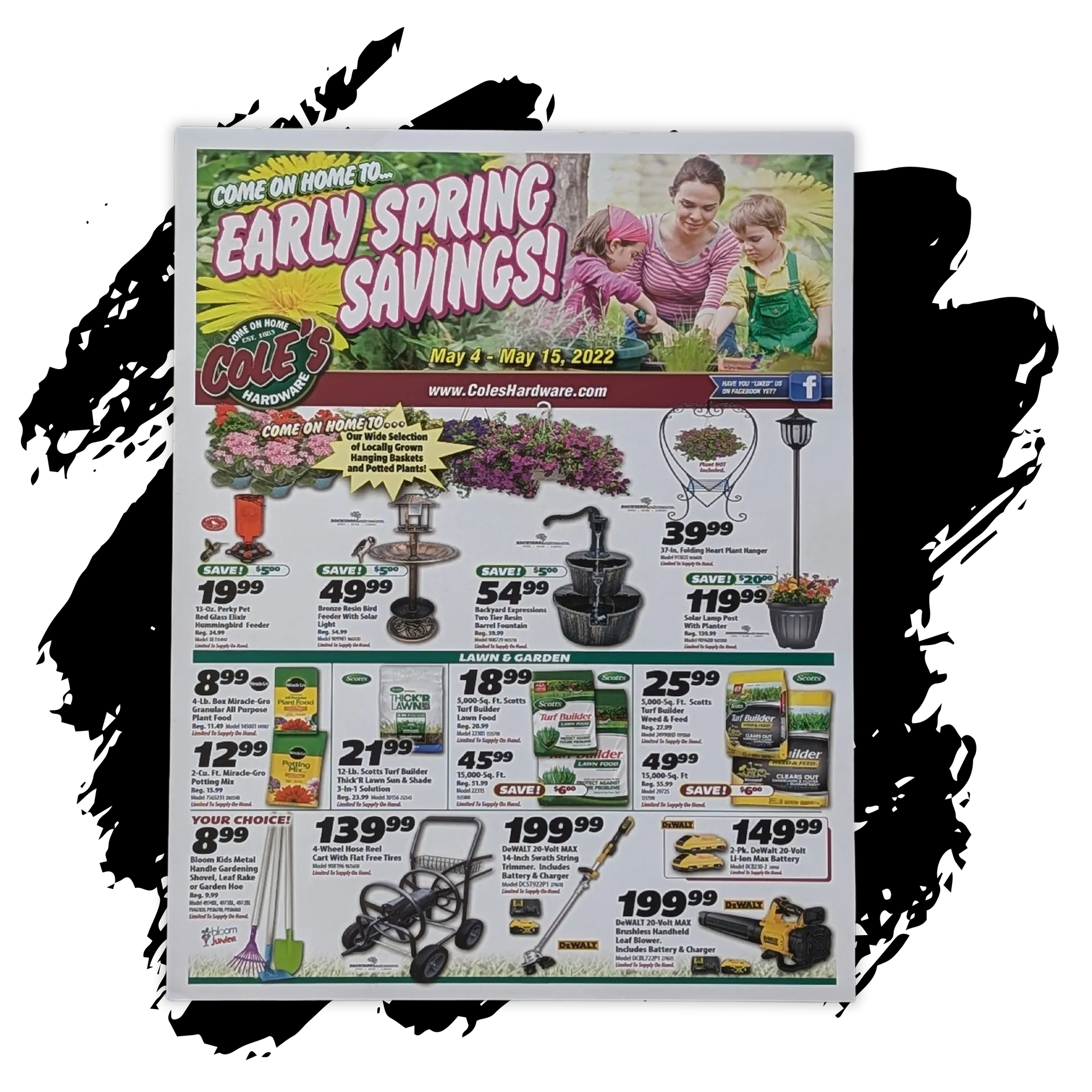 A flyer that says early spring savings on it