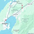 Map showing Lower Hutt and Upper Hutt concrete services coverage area in the Wellington region and the Hutt Valley.