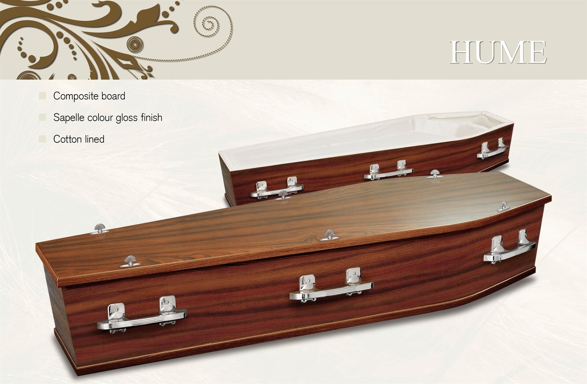 Two Brown Coffins — Finlayson & McKenzie Funeral Directors in Rockhampton City, QLD