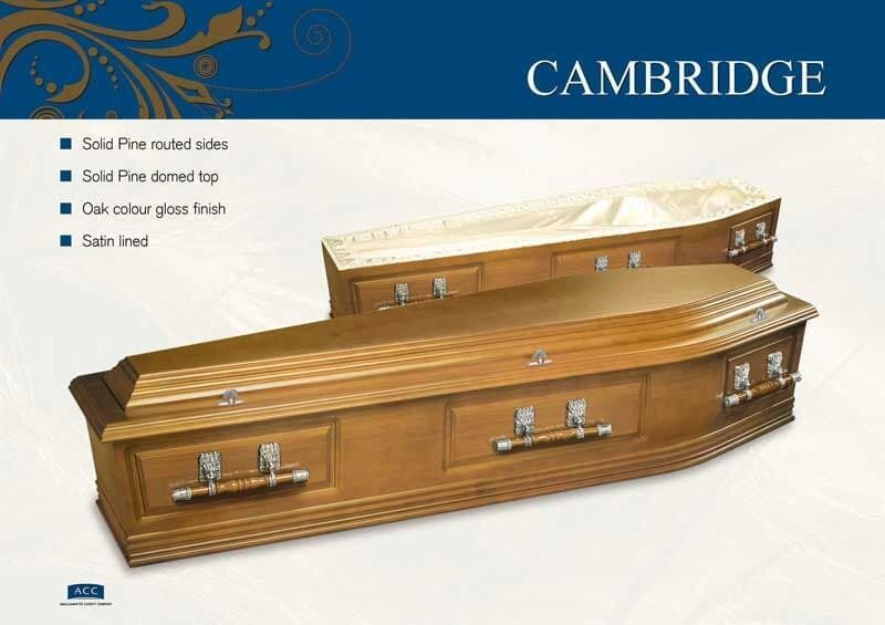 Two Wooden Cambridge Coffins — Finlayson & McKenzie Funeral Directors in Rockhampton City, QLD