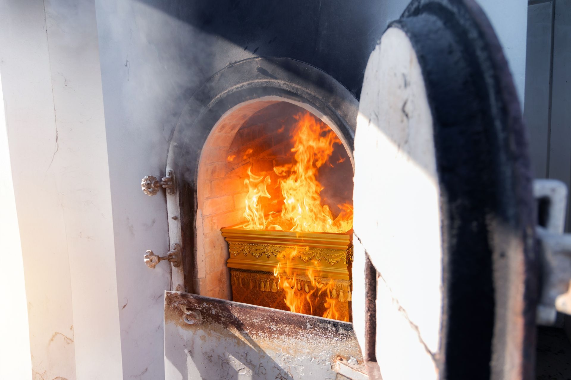Crematorium With Coffin Inside — Finlayson & McKenzie Funeral Directors in Yeppoon, QLD
