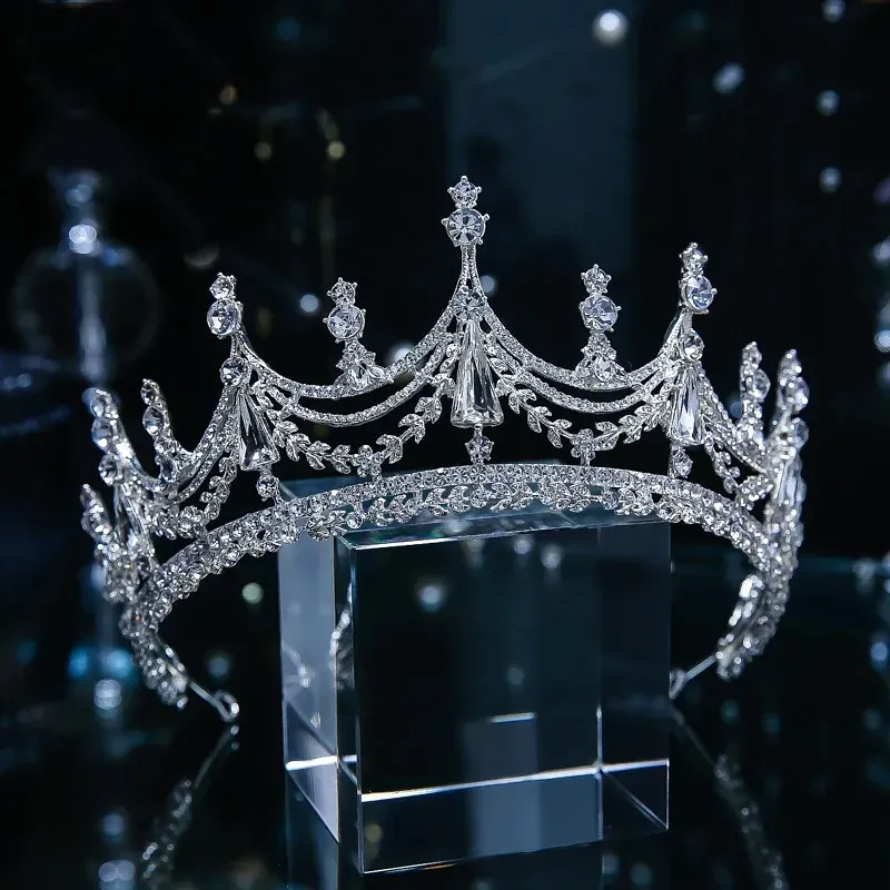 A tiara sitting on top of a glass block