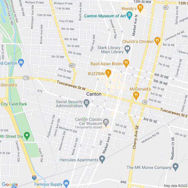 Map of business location