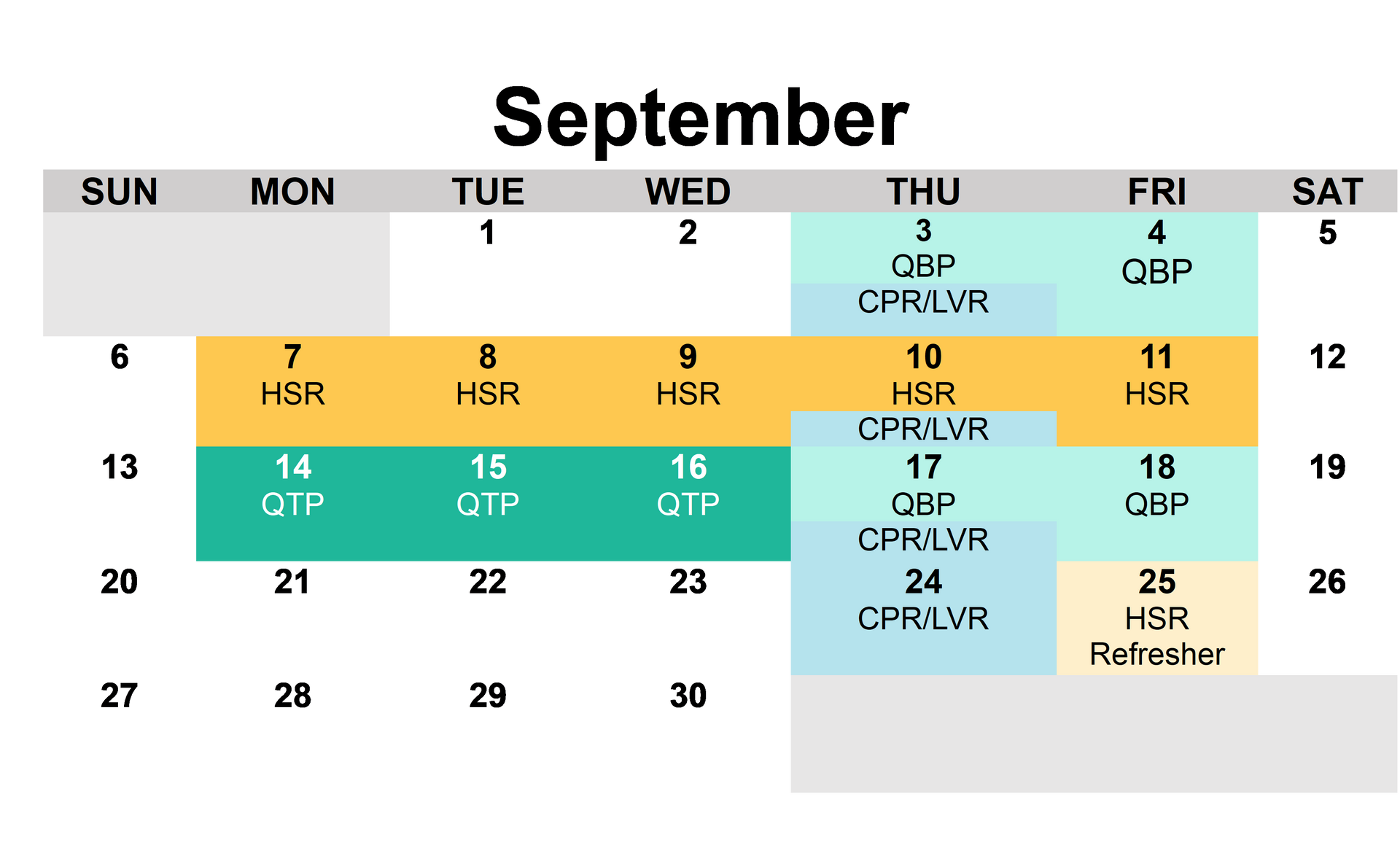 A calendar for september shows a purple date