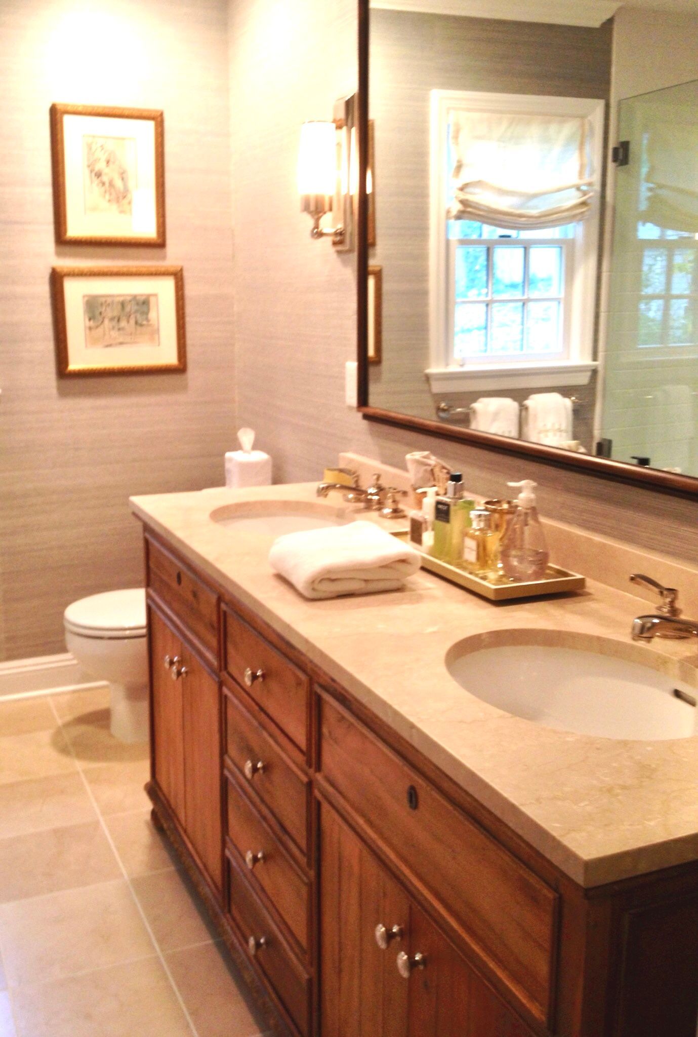 Bathroom with a double vanity