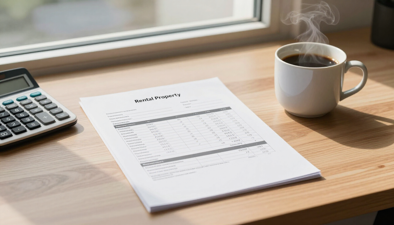 Owner statement showing rental income and expenses