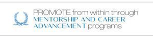 The logo for promote from within through mentorship and career advancement programs