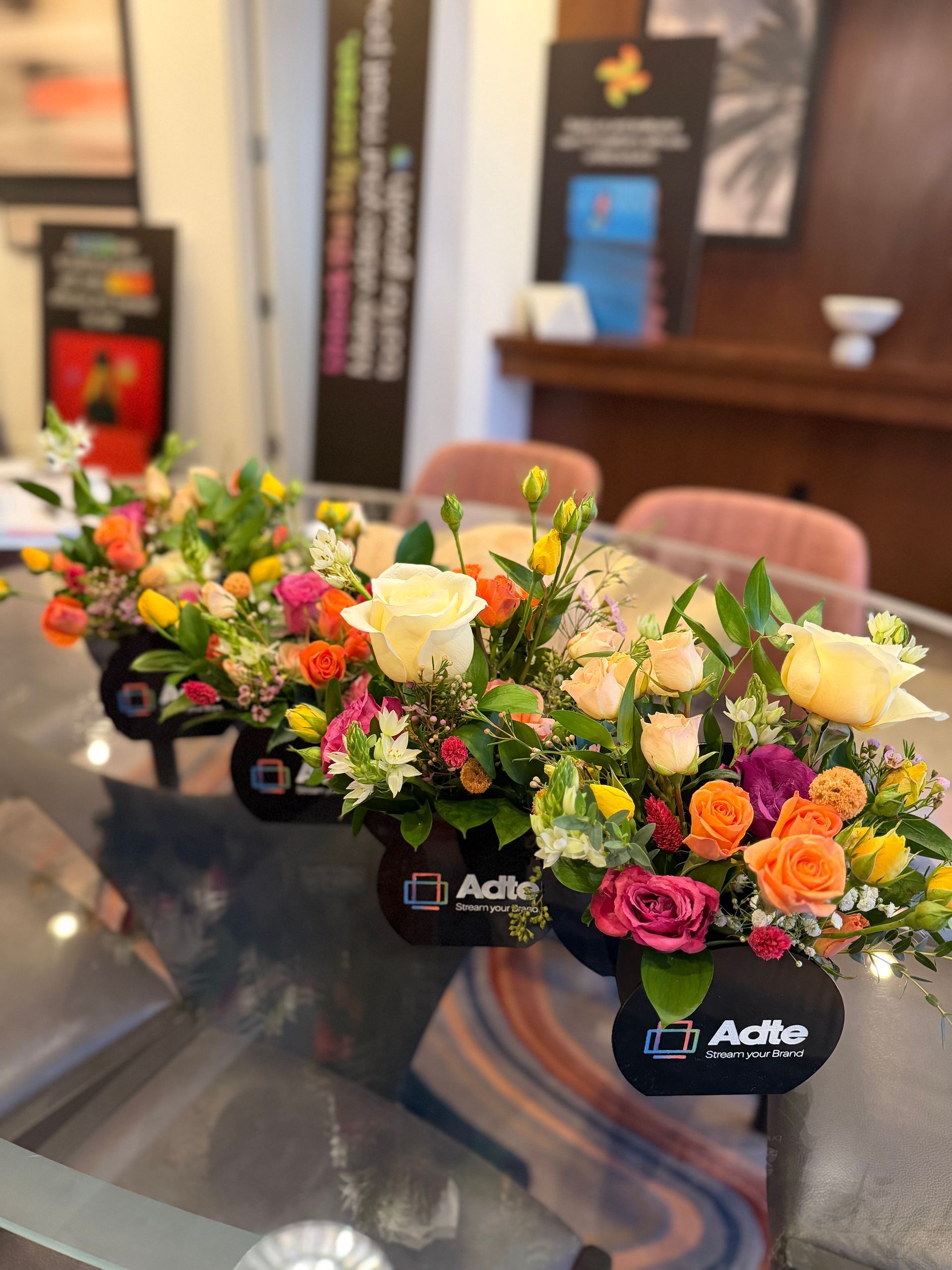 Bold colorful Las Vegas corporate arrangements