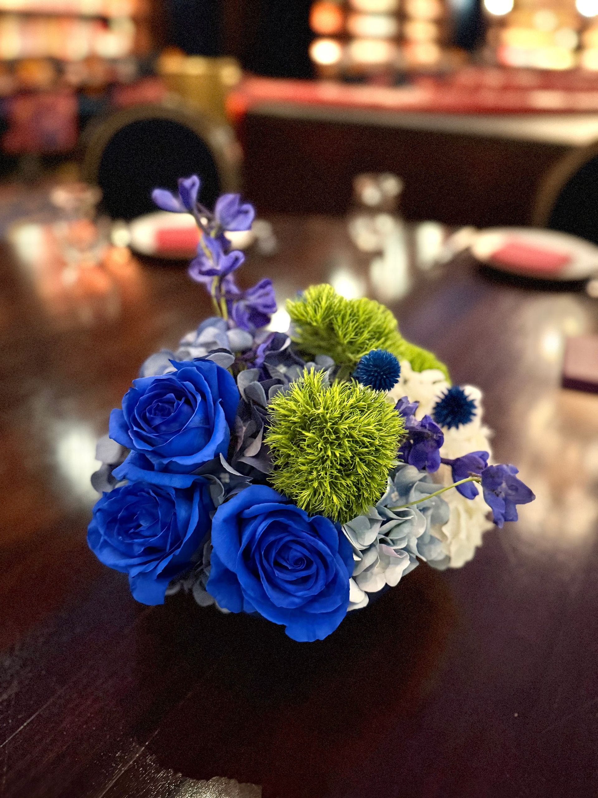 Blue rose arrangements, Las Vegas corporate floral arrangement